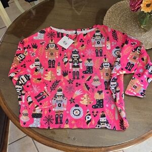 CB Brand Italian Nutcracker Sweater Pink Nwt